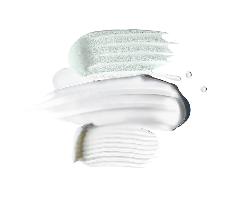 Side-by-side texture swatches of Step 1, Step 2, and Step 3 products