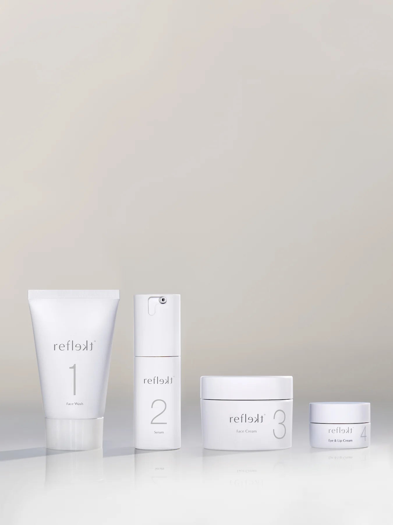 Set of skincare products labeled &